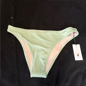 Shade & Shore Pale Mint Bikini Bottom with Blush Lining